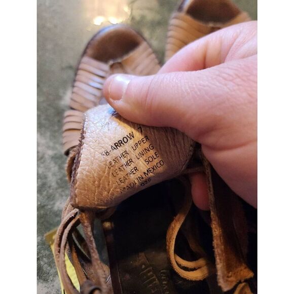 Freebird by Steven Arrow Open Toe Stone Brown Bootie Sandals sz shoes sz 7 - Picture 6 of 6